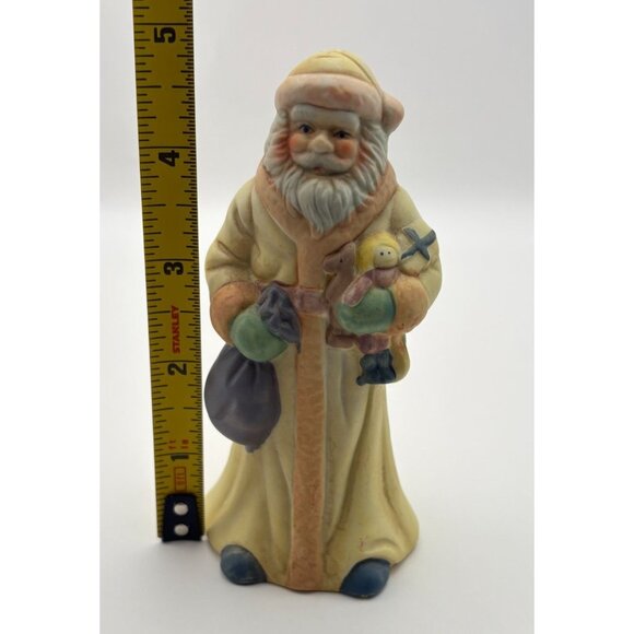 Vintage Santa Claus Christmas Figurine with Toys Ceramic Hand-Painted Decoration - Picture 3 of 8
